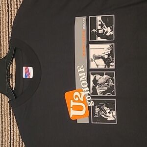 U2 Go Home Murina Black Cotton USA Mens XL Rock Band‎ T Shirt VTG RARE